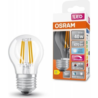 Osram 4058075603097 LED žárovka s redukcí modrého světla E27 3,4 W CLASSIC P, studená bílá – Hledejceny.cz