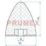 Silentblok - doraz kuželový s maticí typ KP-E 20x15 M6 55ShA – Zbozi.Blesk.cz