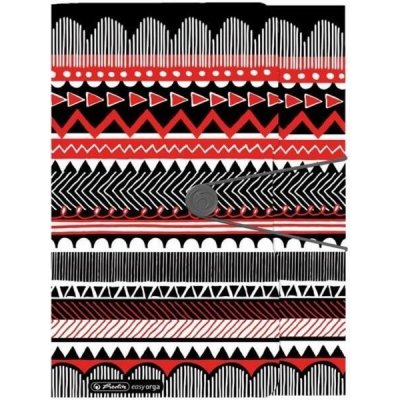 Herlitz Desky s gumičkou Black&WOW Ethno A4 3 chlopně PP – Zboží Živě