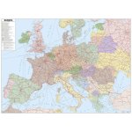 ZES Evropa - nástěnná mapa železniční sítě 140 x 105 cm Varianta: bez rámu v tubusu, Provedení: laminovaná mapa v lištách – Sleviste.cz