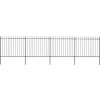 Pletiva vidaXL Zahradní plot s hroty ocelový 6,8 x 1,5 m černý [277632]