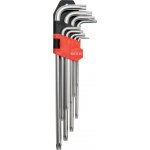 Imbusové klíče TORX s otvorem 9 ks delší - T10, T15, T20, T25, T27, T30, T40, T45, T50 – HobbyKompas.cz
