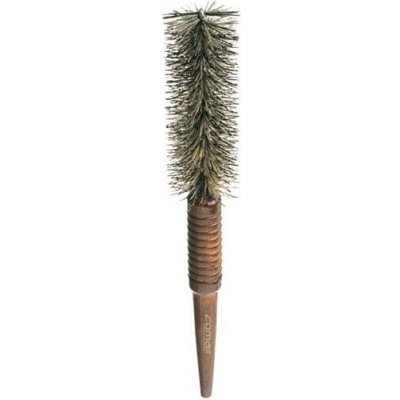 Comair kartáč na vlasy přírodní štětiny průměr 30mm, dřevěná špičatá ručka 3020446 – Zboží Mobilmania