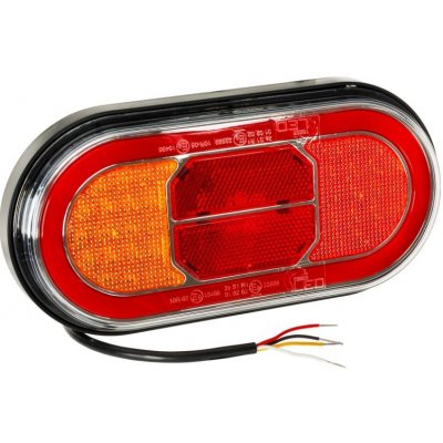 Led Zadní Světlo Malé Oválné 211x103,5x31mm 3-Funkční 12v 24v – Hledejceny.cz