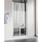 KERMI Diga boční stěna stříbrná vysoký lesk/sklo čiré KermiClean 90x200cm - DITWD09020VPK – Zboží Mobilmania