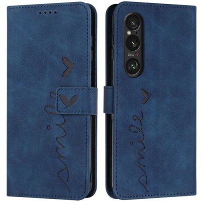 VSECHNONAMOBIL 79459 ART SMILE Peněženkový obal s řemínkem pro Sony Xperia 1 VI modrý – Sleviste.cz