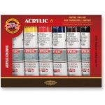 akrylové barvy Koh-i-noor 40ml sada 6ks – Sleviste.cz