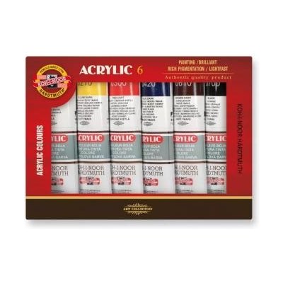 akrylové barvy Koh-i-noor 40ml sada 6ks – Sleviste.cz