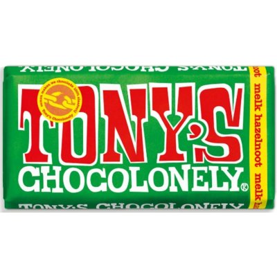 Tony's Chocolonely mléčná čokoláda s lískovými oříšky 240 g – Zboží Mobilmania