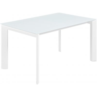 Kave Home Bílý skleněný rozkládací jídelní stůl Axis 140/200 x 90 cm – Hledejceny.cz