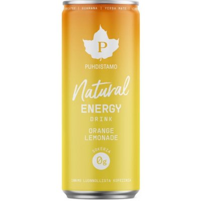 Puhdistamo Natural Energy Drink orange 330 ml – Zboží Mobilmania