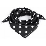 Dámský Bavlněný šátek s puntíky Červený black F690751SS01 – Zboží Mobilmania