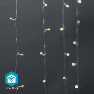 SmartLife Nedis chytrý vánoční závěs 3x3 m 200 LED venkovní IP65 teplá studená bílá WIFILXC02W200 – Hledejceny.cz