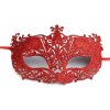 Karnevalový kostým maska škraboška s glitry 2 červená