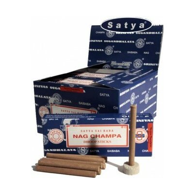 Shrinivas NAG CHAMPA - modré - vonné válečky dhoop stojánek 30 gr 10 ks – Hledejceny.cz