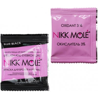 Nikk Mole barva na obočí sáček 5 ml + oxidant Blue Black 5 ml – Zboží Mobilmania