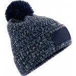 Beechfield Čepice s bambulí B 331 Ramble Patch pletená steel blue Modrá ocelová twist – Hledejceny.cz