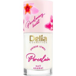 Delia Cosmetics Porcelan lak na nehty 2v1 1 bílý 11 ml