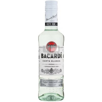 Bacardi Carta Blanca 37,5% 0,35 l (holá láhev) – Zboží Dáma