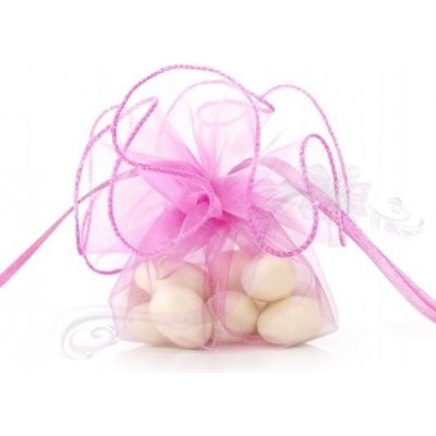 Paris Dekorace Sáček z organzy, průměr 26cm, tm. Růžový – Hledejceny.cz