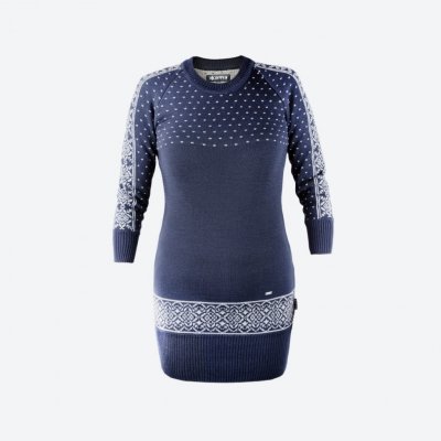 Kama 5016 pletené Merino šaty tm.modrá – Zboží Mobilmania