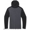 Pánské sportovní tričko Smartwool Classic Thermal merino Base Layer tričko Hoodie black /charcoal heather