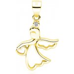 Ovilie Stříbrný přívěsek Zlatý Anděl se srdíčkem 3661 – Zbozi.Blesk.cz