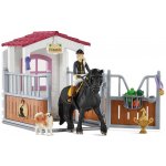 SCHLEICH Horse Club® 42437 Box pro koně s Tori a Princess – Zboží Mobilmania