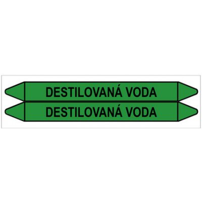 Značení potrubí, destilovaná voda,2 ks, 450 × 52 mm – Hledejceny.cz