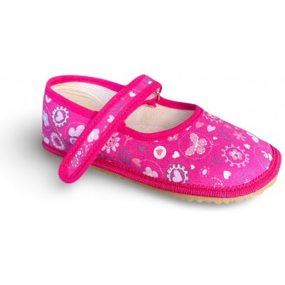 Beda Barefoot balerínky bačkory Love růžové – Zboží Mobilmania