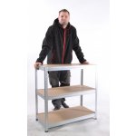 Biedrax Regál 35 x 120 x 120 cm 3 police pozink – Hledejceny.cz