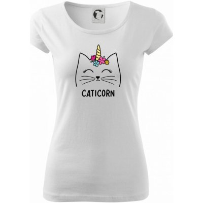 Caticorn pure dámské triko bílá – Zbozi.Blesk.cz