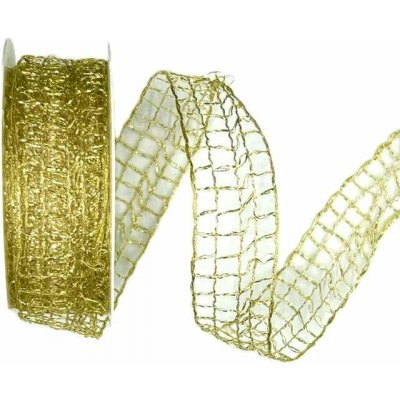 Stuha síťovaná CADILLAC zlatá venkovní 25mm x 2m (12,-Kč/m) – Sleviste.cz