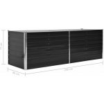 Greatstore Vyvýšený záhon antracitový 240 x 80 x 77 cm pozinkovaná ocel – Zboží Dáma