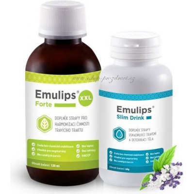 OKG - Emulips Forte XXL 120 ml + Emulips Slim Drink 60g (trávicí systém, metabolismus)
