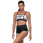 Fitness šortky Amy bílý lem černé – Zboží Mobilmania