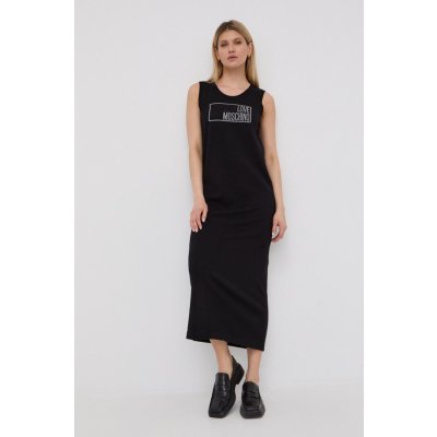 Love Moschino Bavlněné šaty maxi W.S.82R.10.X.0985 černá – Zboží Mobilmania