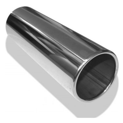 FOX Nerezová koncovka výfuku na zváranie / Typ 12 / okruhlá / zafalcovaná / rovná / v priemere 100 mm / Dĺžka 300 mm | Zboží Auto