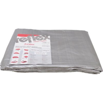 M.A.T. Group Krycí plachta s kovovými oky stříbrná 3 x 5 m – Hledejceny.cz