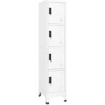 vidaXL Uzamykatelná skříň bílá 38 x 45 x 180 cm ocel – Zboží Dáma