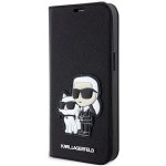 Pouzdro Karl Lagerfeld PU Saffiano Karl and Choupette NFT Apple iPhone 13 černé – Zboží Mobilmania
