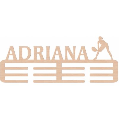 ČistéDřevo Dřevěný věšák na medaile tenis Zvolte Žena – Zboží Dáma