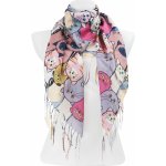 Biju dámský kašmírový čtvercový šátek s potiskem koček 2115-4 růžová 7200580-3 – Zboží Mobilmania