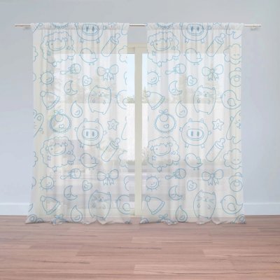 Záclony Kreslení: 2 ks - 150x250 cm - Sablio – Hledejceny.cz