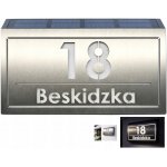Solární LED číslo domu – podsvícená tabulka, nerezová ocel – Hledejceny.cz