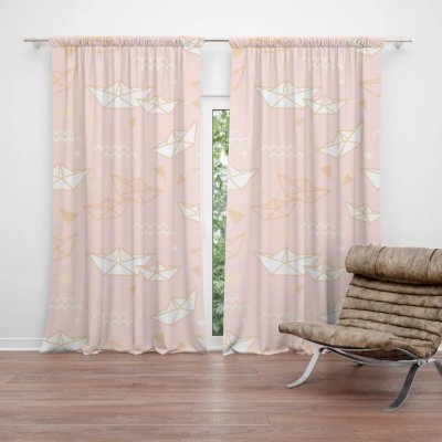 Sablio Závěs Skládací lodičky: 2ks 140x250cm – Hledejceny.cz