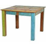 Sanu Babu Jídelní stůl "Goa" stylu teak recyklované dřevo 100x100x76cm – Zboží Mobilmania
