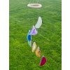 Dětská hudební hračka a nástroj Magieprirody Zvonkohra Achát čakrová 7 barev z přírodního kamene