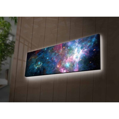 ASIR Nástěnný obraz na plátně GALAXIE s led osvětlením 30 cm – Zboží Mobilmania