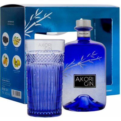 Akori Gin Premium 42% 0,7 l (dárkové balení 1 sklenice) – Zboží Mobilmania